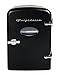 Frigidaire EFMIS137-BLACK EFR137BLACK Retro Mini Personal Fridge Cooler, Holds up to 6 Cans, Portable for Car, Office, Bedroom, Dorm Room, or Cabin, AC and DC Input, Black
