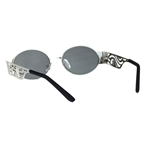 Art Deco Die Cut Thick Arm Oval Round Pimp Sunglasses4