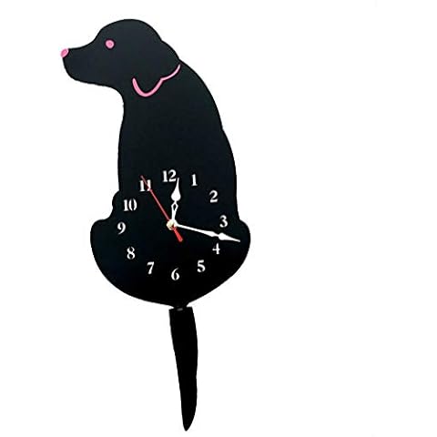 Reloj de Pared YILONG Decoración del Perro de Dibujos Animados Cover