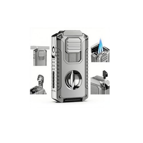 Encendedor Mechero Recargable Torch 5 en 1 Negro miniatura 1
