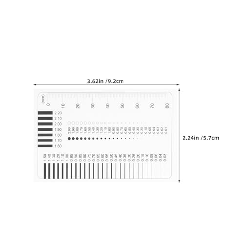 TEHAUX Medidor de Espesor de Vidrio de Alta Precisión y Juego de Tarjetas de Comparación de Defectos 4 piezas Herramienta de Medición Plástica con Visibilidad para Construcción y Manufactura miniatura 2