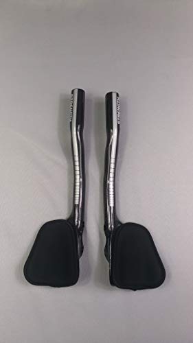 Strength Aero Bars TT Bike Armrest Handlebars Carbon Fiber Aerobar Triathlon 340mm Sliver Gloss for Mountain Bike and Road Bike 31.8mm - Thumbnail 5