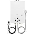 Tankless Water Heater Propane 5.26GPM 20L Outdoor Portable GasHot Water Heater Instant Propane Water Heater with Digital Display Multi-Protection for Camping Trips Boat Cabins