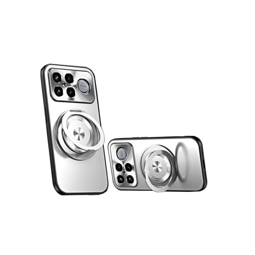 sunrun �X�}�z�P�[�X POCO F8 Pro �p�̃P�[�X �J�o�[ �Ռ��z�� �Ռ��ɋ��� TPU�f�� �����O�t�� �X�^���h�@�\ �w�ʃJ�o�[ �X�g���b�v�z�[���t�� [ax-24nx1623][�V���o�[]