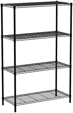 Catalina Creations 4-Shelf Shelving Unit with Shelf Liners Set of 4, Adjustable Rack Unit, Steel Wire Shelves, Shelving Units and Storage Rack for Kitchen and Garage (35.5W X 15.8D X 54H)