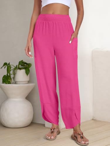 Image of ANRABESS Womens Wide Leg Palazzo Capri Barrel Pants