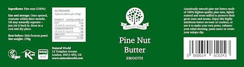 Nutural World - Smooth Pine Nut Butter (170g) - Pure 100% single ingredient