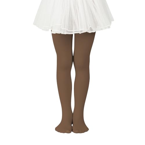 Image of Zando Ballet Tights for Girls - Ultra Soft Girls Dance Tights Elastic Ballet Footed Halloween Tight Girl for Daily School