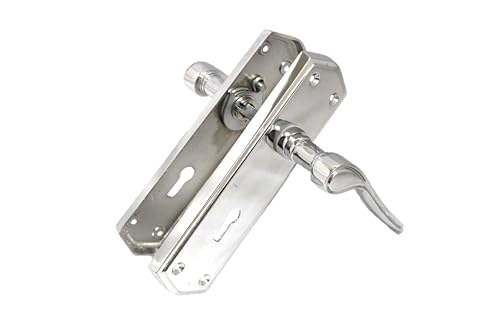 Epsom Door Handle Premium Polished Chrome Lever Set – Long Backplate Design – Supplied with 3-Lever Mortice Sash Mechanism – Stellar Style – 1 Pair