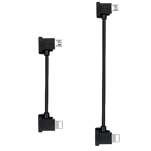 BlueXP 2 Cable de Datos Micro USB 30 cm und 10 cm Cable de Conexión de Datos del dron DJI Cable De...