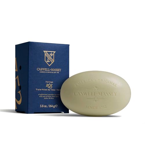 Image of Caswell-Massey ROS Natural Bar Soap for Men, Moisturizing Body Soap Bar for All Skin Types, Made with Essential Oils & Plant-Based Formula for Soft Skin, Made in USA, 5.8 oz