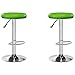 vidaXL Stołki barowe, 2 szt, zielone, sztuczna skóra
