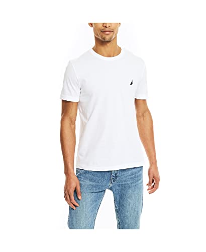 Nautica J-Class T-Shirt Camiseta Clase J, Blanco Brillante, M para Hombre