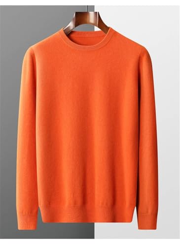 Men's Pullover Sweater O-Neck Long Sleeve Solid Color Loose Casual Knitted Sweaters2