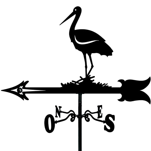 Generic Vana Meteorologica Del Tetto Del Ferro Battuto, Vana Meteorologica Della Decorazione Del Tetto, Kit Di Direzione Del Vento, Staffa Esterna Del Metallo Del Prato Del Giardino