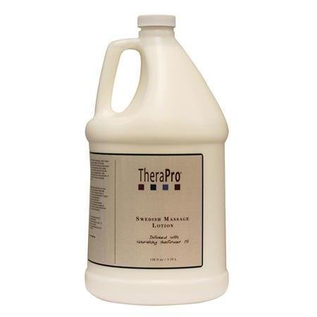 Swedish Massage Lotion by TheraPro | 1 Gallon | Unscented & Water-Dispersible | Swedish Deep Tissue Massage Lotion | Smooth Glide with No Sticky Residue