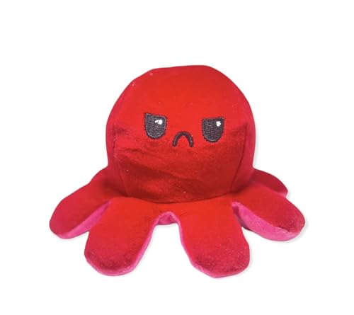Image of Niku Reversible Octopus Soft Stuffed Toys for Girls Boys Baby Kids | Teddy Bear plushies, Animal Toy | Best Gift Item for Kids (Pink & Red Colour)