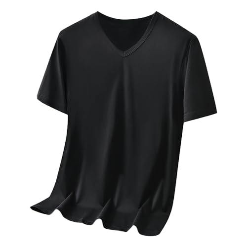 Men's Casual T-Shirts Short Sleeve Wrinkle Free Mesh Net Summer Tees Thin Lightweight Breathable Loose Tops Plus Size