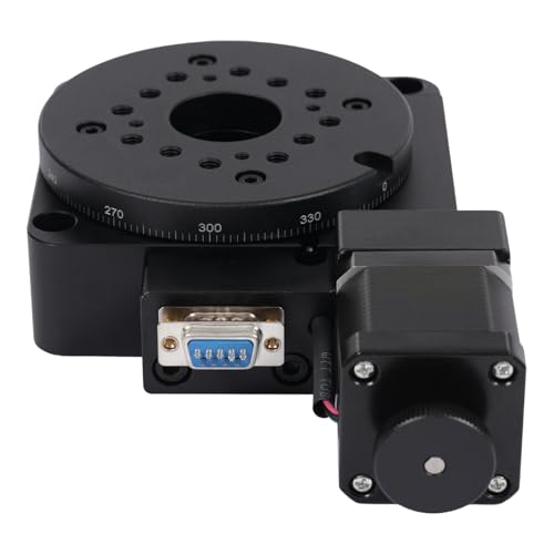 Eleeferri Rotating Platform HT03RA100 Electric Rotating Machine High Precision Optical Rotating Platform Motorized Rotation Stage 100mm Bearing Scale