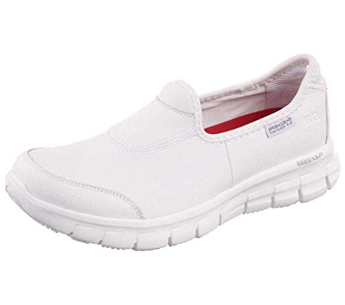 Skechers Damen Sure Track Schuh für das Gesundheitswesen, White Leather,...