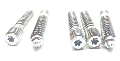 Image of Hanger Bolt M10x60 Silvery Double Headed Bolt Self-Tapping Screw for Furniture 12Pcs