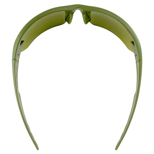 Epoch Eyewear Midway Motorcycle Riding Sunglasses Army Green Polycarbonate Frame with High Clarity Green Lenses4