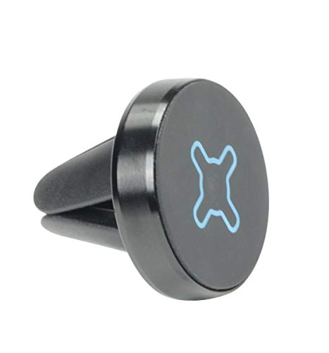 MOBILIS Support Mini Grille d'Aération Voiture pour Smartphone Universel, Fixation Magnétique au Téléphone, Installation Facile avec Pince Anti-dérapante