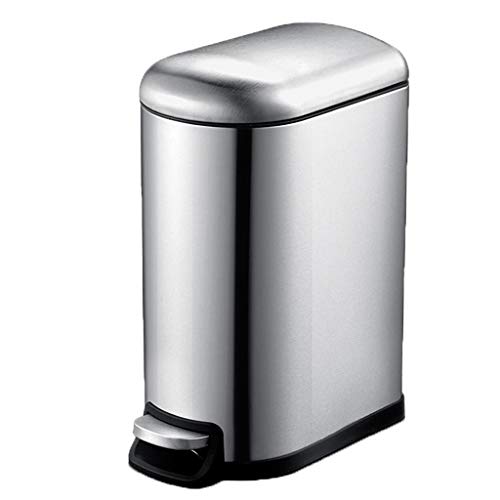 Stainless Trash Cans Pedal Bin Liners Kitchen Bin for Home Garden Office School Kitchen Bathroom