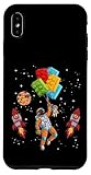Installazione facile Custodia per iPhone XS Max Space Astronaut Cat Master Builder Building Blocks Bricks