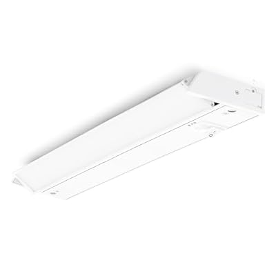 PARMIDA LED Swivel Under Cabinet Lighting, Hardwired or Plug-in Installation, 16 Inch, 10W, 3CCT Color Selectable - 3000/4000K/5000K, Rotatable Lens, Dimmable, Linkable, 120V, 600LM, White