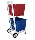 Recycling Cart – 4 Wheels – 1-1/2” PVC – Heavy Duty – Easy Assembly – No Tools Required – Florida Weatherproof