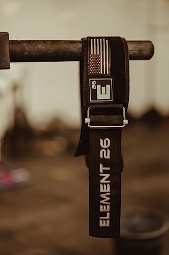 Image of Element 26 Self-Locking Weight Lifting Belt, Premium Weightlifting Belt for Serious Functional Fitness, Power Lifting, Training Belts Men and Women (Extra Large, Black Custom Patch) (BLT-BLK-CP-US)