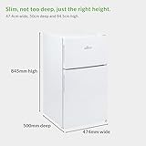 Willow WW50UCFF 86L Under Counter Fridge Freezer with 4* Freezer Rating, Adjustable Thermostat, Low Noise Level, 2 Years Warranty - White - Image 6