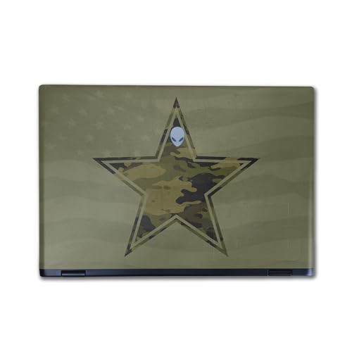 Image of Laptop Skin Compatible with Alienware M16 R2 (2024) - Army Star - Premium 3M Vinyl Protective Wrap Decal Cover - Easy to Apply | Crafted in The USA by MightySkins