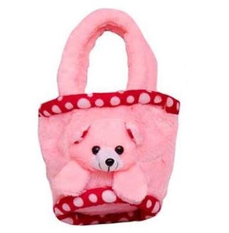 Crispy toys - Pink Basket Bag Soft Toy for Kids Playing Teddy Bear in Size of 26 cm Long - 26 cm(Pink) (B08T9M4DHP) Amazon Price History, Amazon Price Tracker