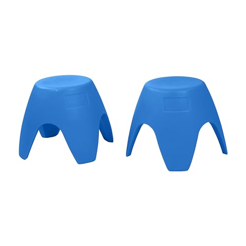 ECR4Kids Ayana Stool Set, Flexible Seating, Blue, 2-Pack