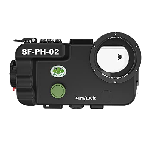 Seafrogs 40m/130ft Photography Waterproof Housing, Diving Case for Swimming Snorkeling Photo Video for iPhone 12/13, 12/13 Pro, 12/13 Pro Max, 12/13 Mini, Access Camera Controls, Leak Alarms SF-PH-02
