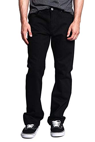 Mens Straight Fit Color and Raw Denim Jeans