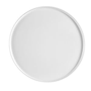 CAC China Porcelain Round Coupe Pizza Plate, 14-Inch, Super White, Box of 12