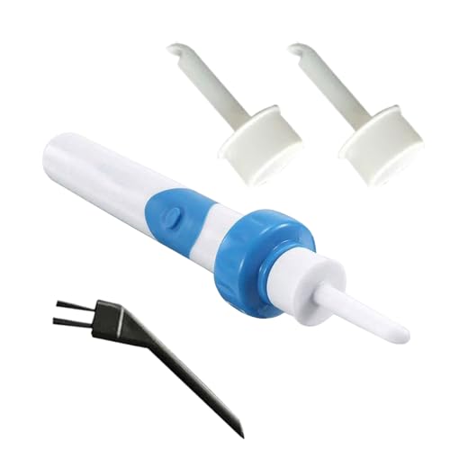 Élimination des oreilles - Kit d'élimination de portable électrique en silicone de 4,9 pouces avec et têtes de rechange, outil de nettoyage | pour oreilles sous vide