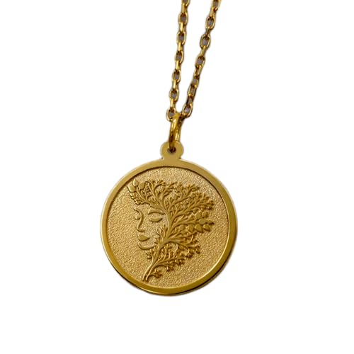 Colgante de diosa de la naturaleza en cadena de 45 cm ideal para tus looks bohemios de diario