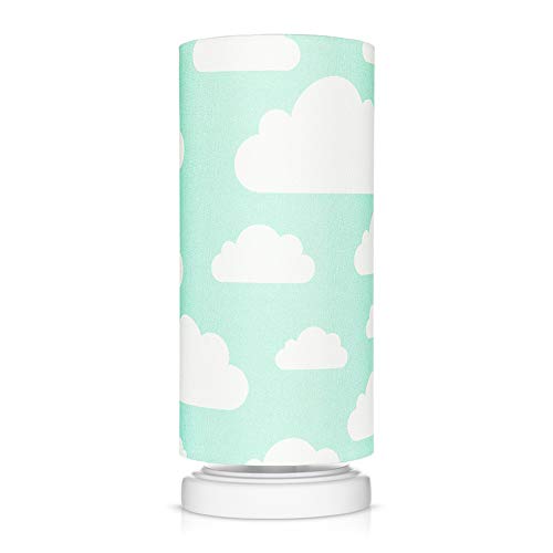 Lampe de chevet Nuages menthe pour décorer la chambre de bébé