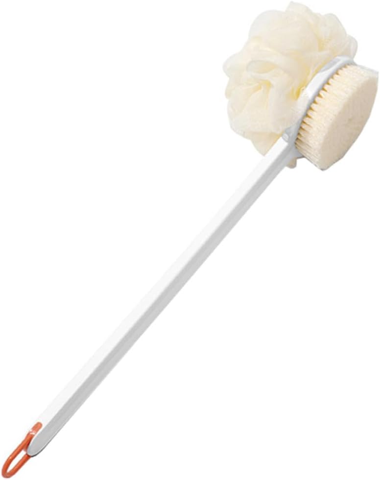Soft Bristle Back Scrubber Bath Brush Dual-Sided Long Handle Body Brush for Shower and Exfoliating Skin Massage Bathing Accessories Random Color