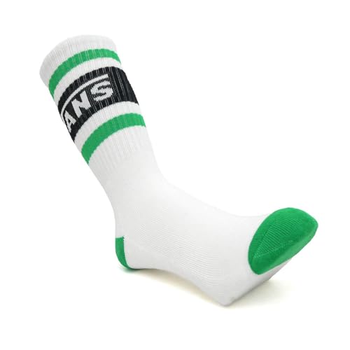 [Vans] SOCKS �o���Y �\�b�N�X �C�� DROP V CREW WHITE/GREEN/BLACK�iUS���j �X�P�[�g�{�[�h �X�P�{�[ ��/��/��