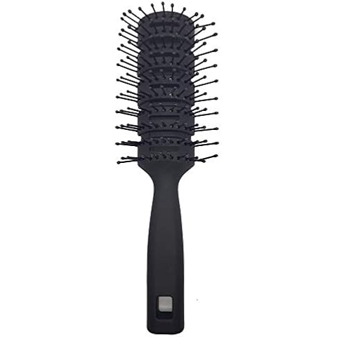 Flair Vent Hair Brush for Men & Women - Blow Drying & Styling Brush Black Soft Touch Handle Cover