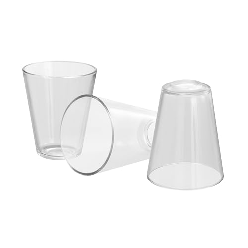 Image of Aspen Creative 23658-60-3, Clear Glass Shade For Lighting Fixture, Vanity Light, Wall Light, and Pendant, Size: 5-1 /8 inch D x 6-3 /8 inch H, Center Hole 42mm, Set of 3