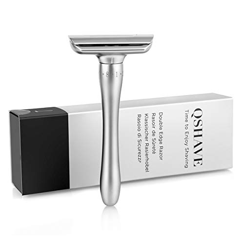 QSHAVE Maquinilla de Afeitar de Seguridad Ajustable con Cubierta Magnética 1 Maquinilla de Afeitar - No Incluye Cuchillas Cover