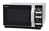 Sharp R860SLM Combination Flatbed Microwave Oven, 25 Litre capacity, 900W, Silver