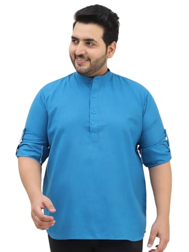 Image of SOJANYA Plus(Since 1958), Men's Cotton Short Kurta