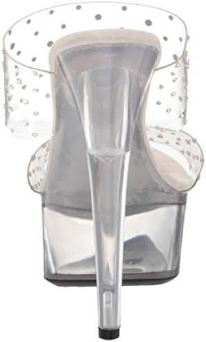 Ellie Shoes Women's 6" Heel Clear Mule Sandal. Heeled, 12 | Image 2